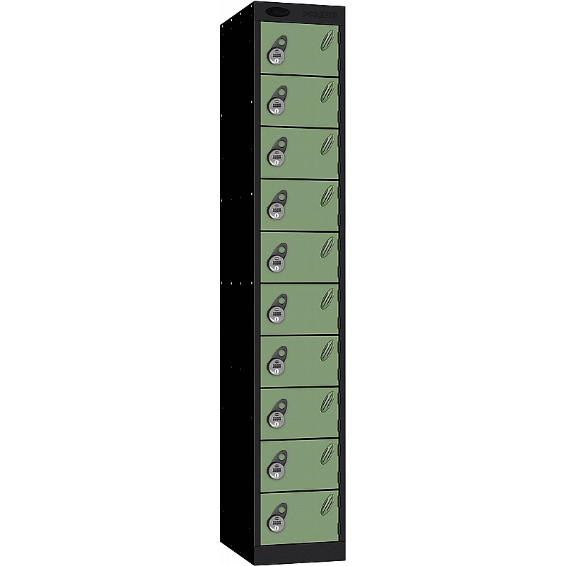 Stellar Probe Equinox Antibacterial 10 Compartment Lockers with Manual Combination Lock - Office Storage