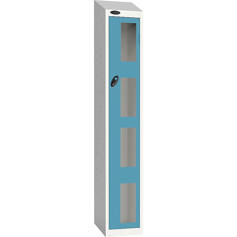 Stellar Probe Equinox Antibacterial Sloping Top Anti-Theft Vision Lockers with Cam Lock - Office Storage