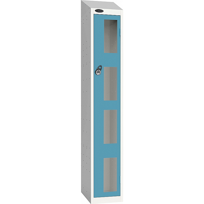 Stellar Probe Equinox Antibacterial Sloping Top Anti-Theft Vision Lockers with Manual Combination Lock - Office Storage