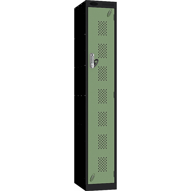Stellar Probe Equinox Antibacterial Perforated Door Lockers with Digital Combination Lock - Office Storage