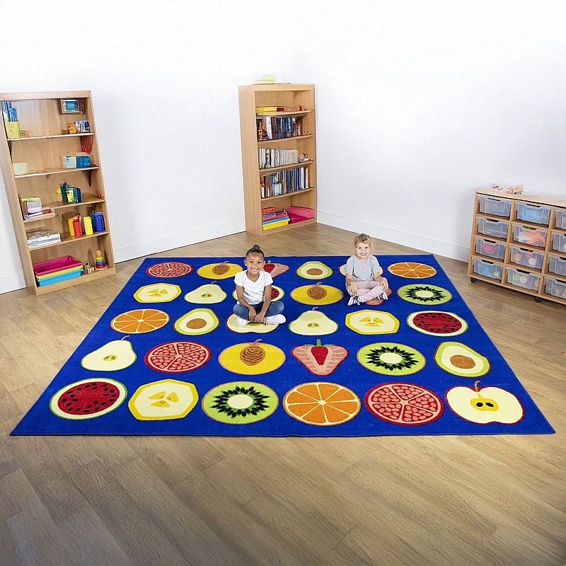 Fruit Large Square Placement Carpet - School Furniture