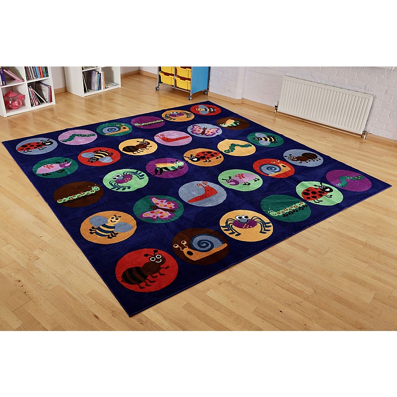 KinderColour Mini Beasts Placement Carpet - School Furniture