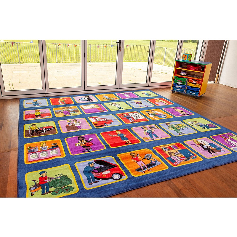 Kinder Occupations Placement Carpet - School Furniture