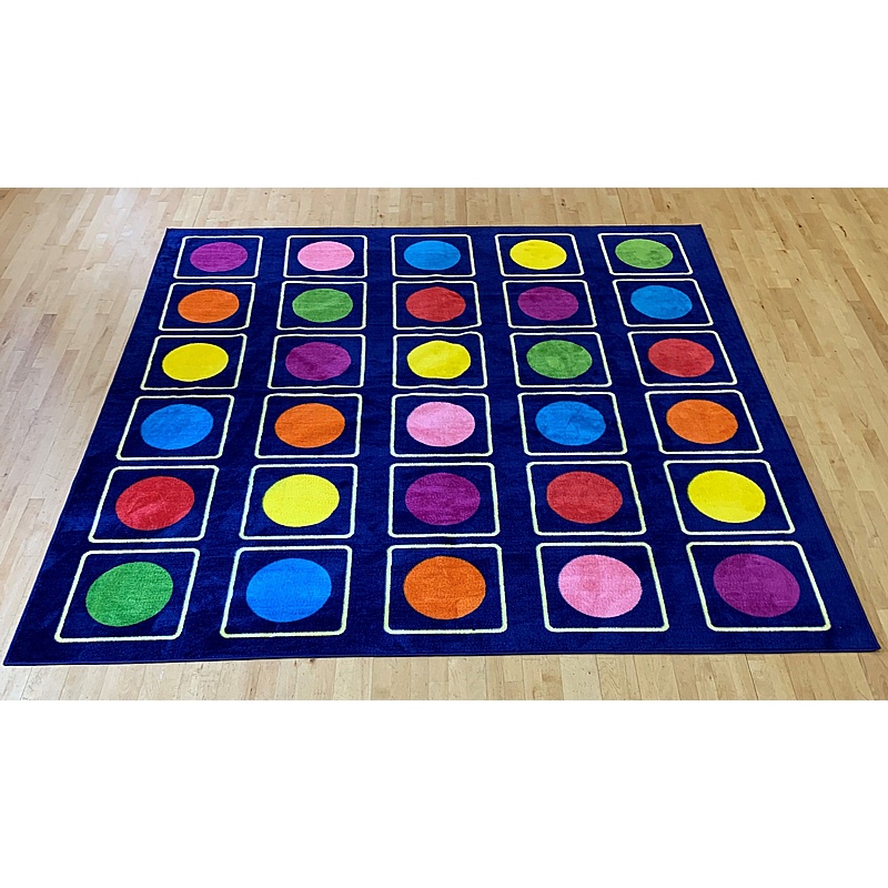KinderColour Spots Placement Carpet - School Furniture