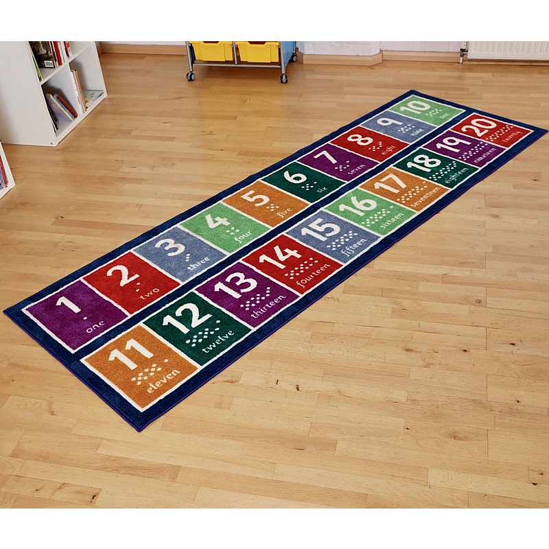 Kinder Numbers 1 to 20 Runner Placement Carpet - School Furniture