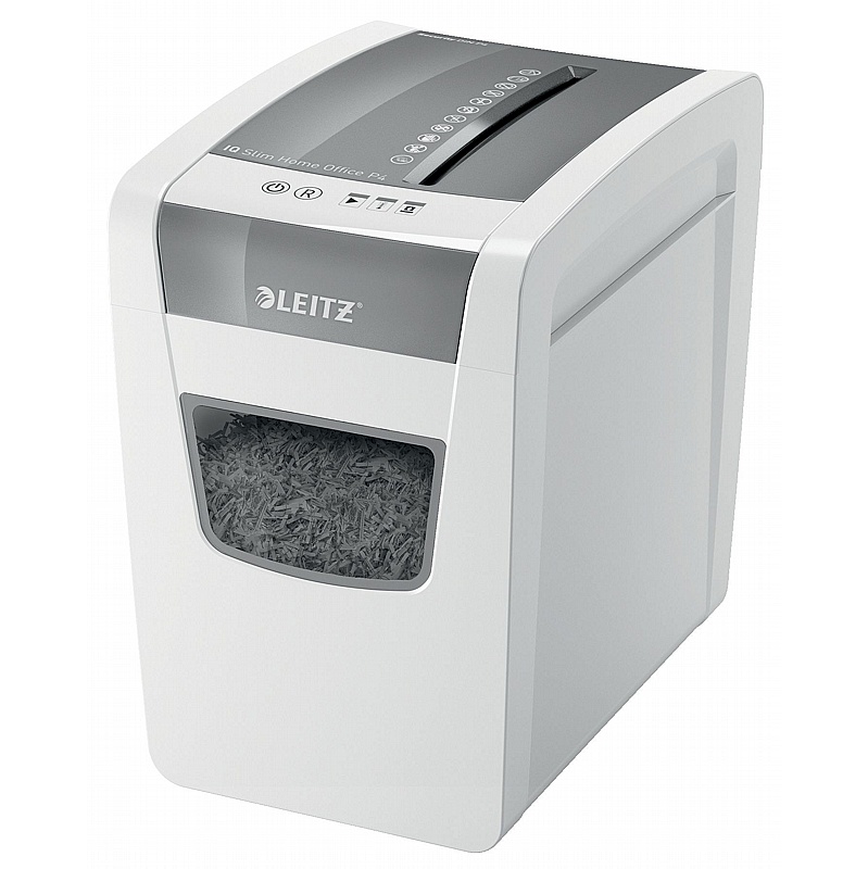 Leitz IQ Slim Home Office Autofeed Cross Cut Paper Shredder - Office Accessories