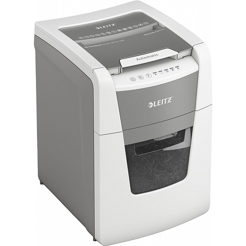 Leitz IQ-P4 Small Office Autofeed Cross Cut Paper Shredder - Office Accessories