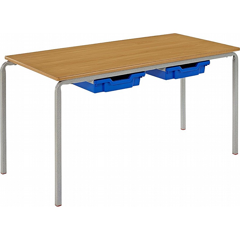 Alumni Crush Bent Rectangular School Tables with Trays - School Furniture