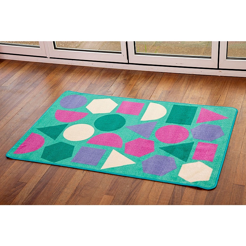 Kinder Pastel Geometric Nursery Rug - School Furniture