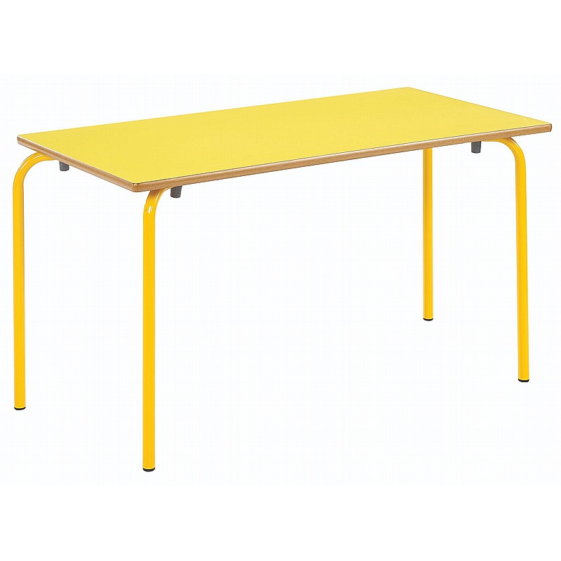 Alumni Bright Crush Bent Rectangular Nursery Tables - School Furniture