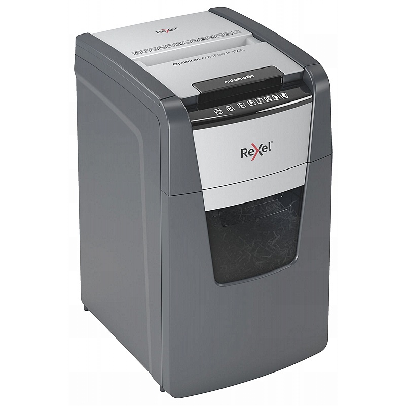 Rexel Optimum 150X Autofeed Plus Automatic Cross Cut Paper Shredder - Office Accessories