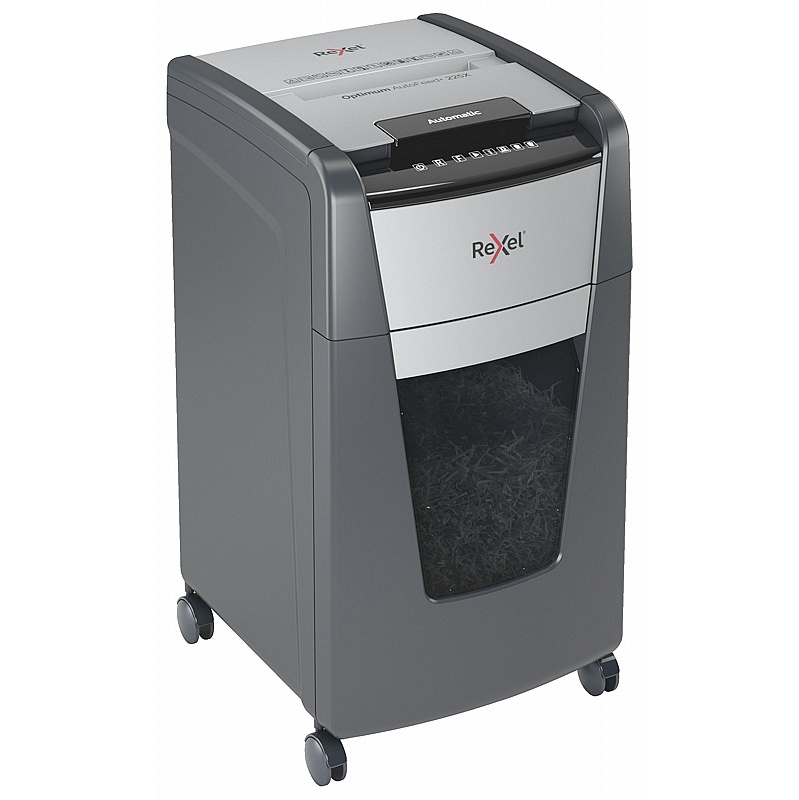 Rexel Optimum 225X Autofeed Plus Automatic Cross Cut Paper Shredder - Office Accessories