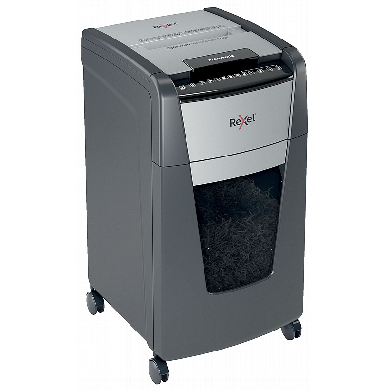 Rexel Optimum 300X Autofeed Plus Automatic Cross Cut Paper Shredder - Office Accessories