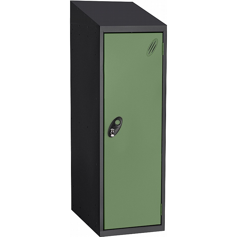 Stellar Probe Equinox Antibacterial Sloping Top Half Height Lockers with Hasp and Staple Lock - School Furniture