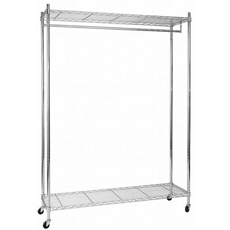 Franz Mobile Chrome Coat Rail - Office Accessories