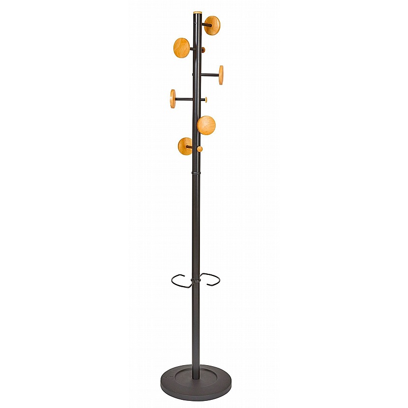 Music Woody Black Office Coat Stand - Office Accessories