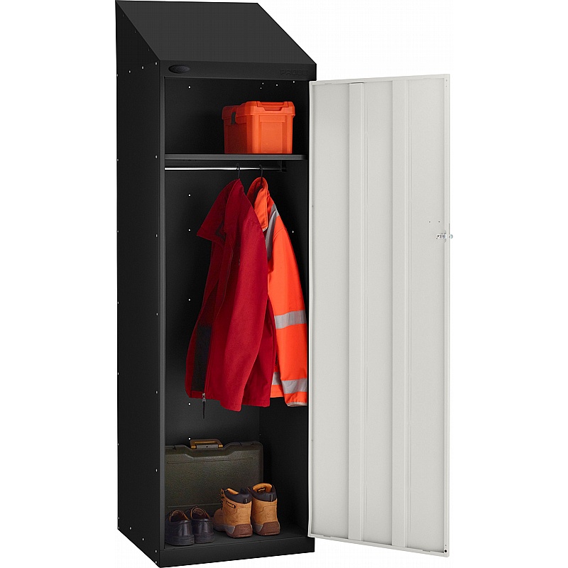 Stellar Probe Antibacterial Sloping Top 2 Compartment Crew Lockers with Cam Lock - Office Storage