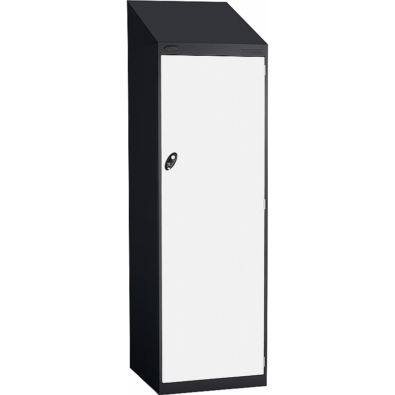 Stellar Probe Antibacterial Sloping Top 4 Compartment Crew Lockers with Hasp and Staple Lock - Office Storage