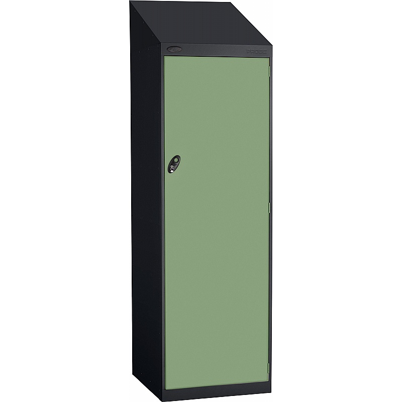 Stellar Probe Equinox Antibacterial Sloping Top 2 Compartment Crew Lockers with Hasp and Staple Lock - Office Storage