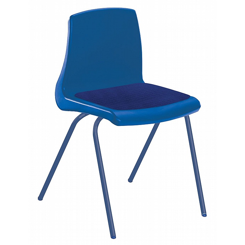NP Colour Upholstered Ergonomic Poly Stacking School Chairs - School Furniture