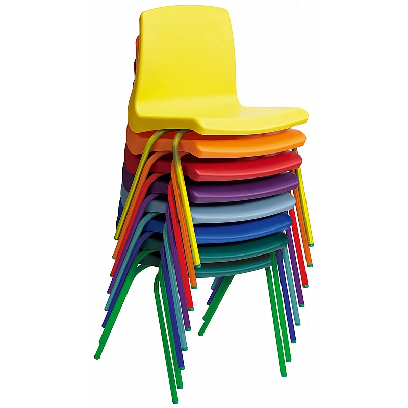 NP Colour Ergonomic Poly Stacking School Chairs - School Furniture