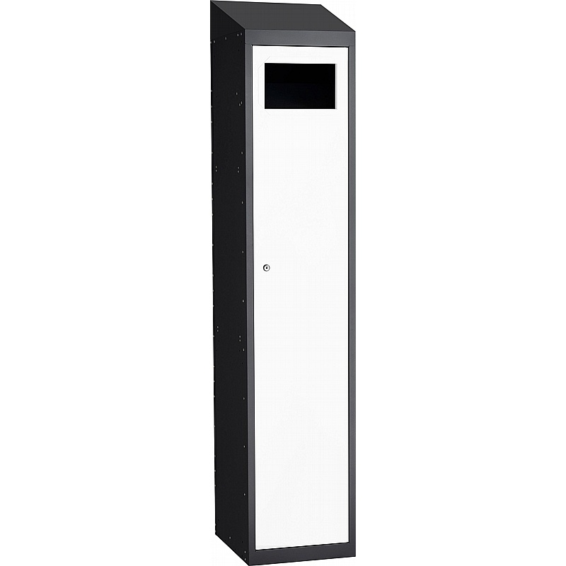 Stellar Probe Antibacterial Sloping Top Garment Collector Locker with Cam Lock - Office Storage