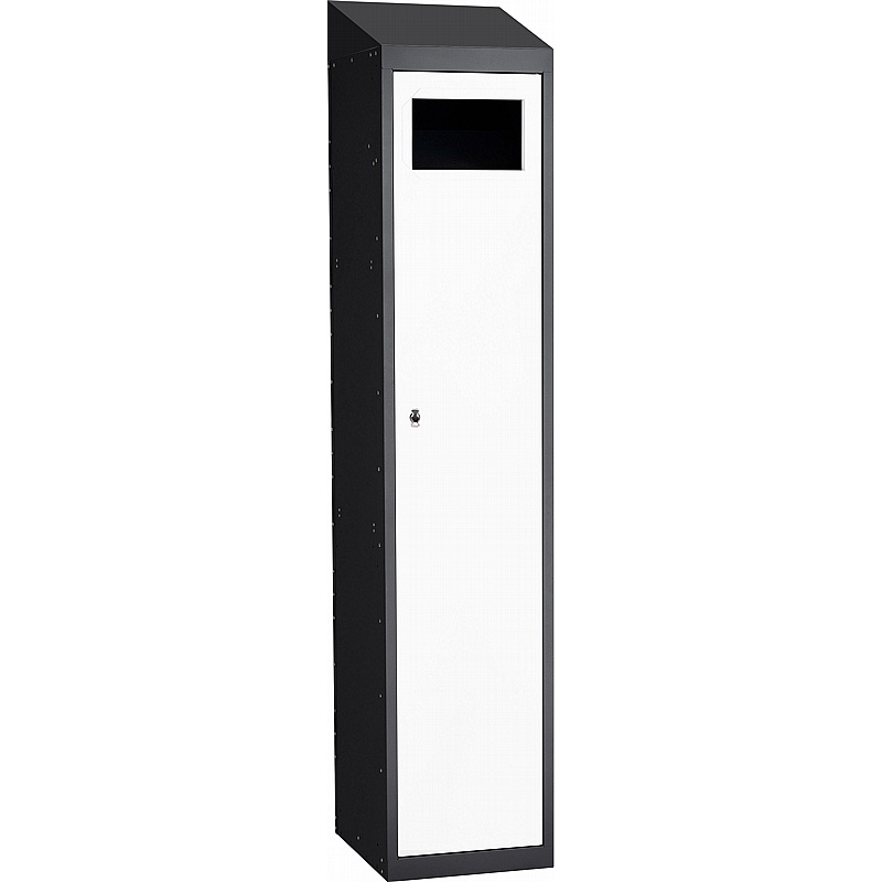 Stellar Probe Antibacterial Sloping Top Garment Collector Locker with Hasp and Staple Lock - Office Storage