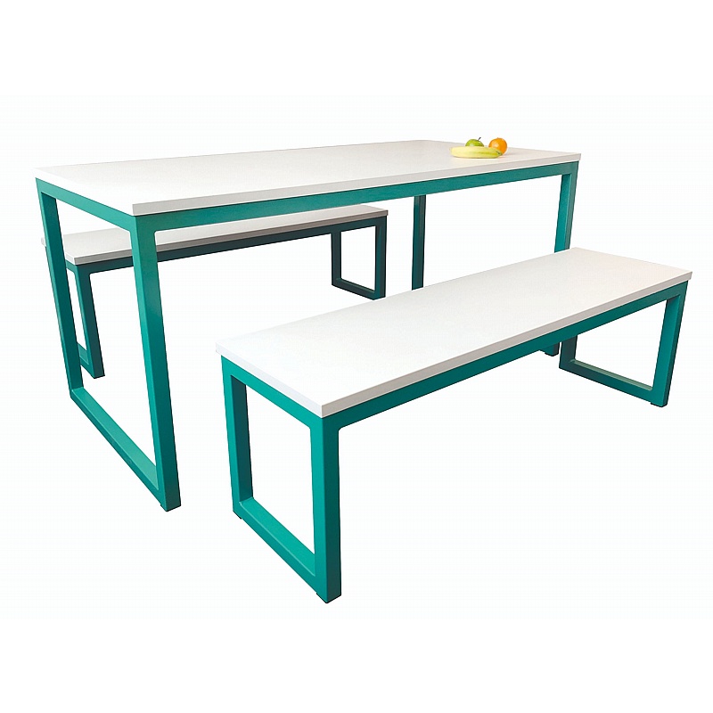 Manger Hoop Leg Dining Table and Bench Set - Breakout & Canteen