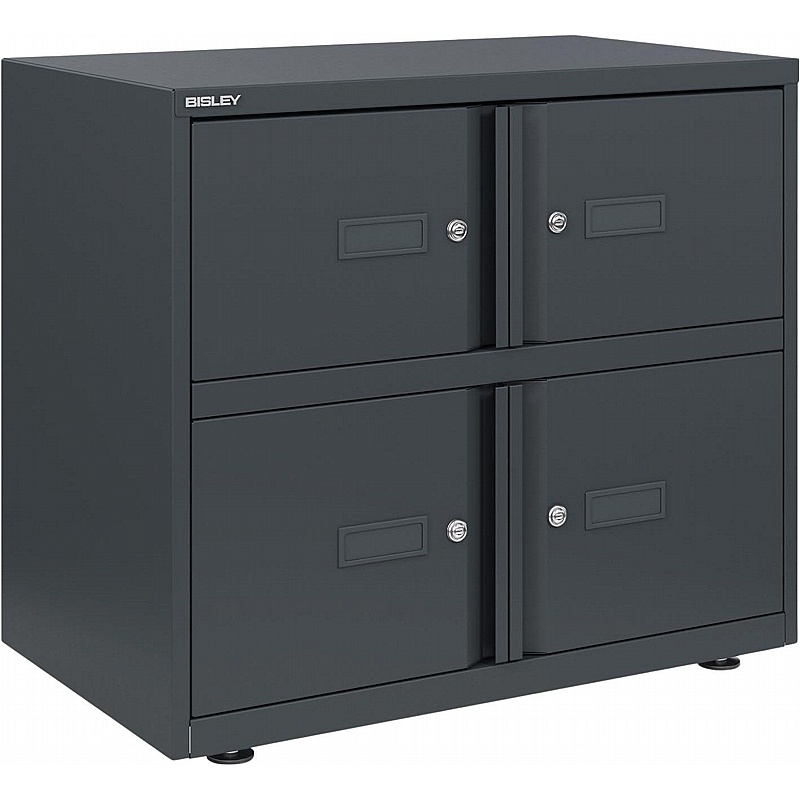Bisley Essentials 4 Person Metal Office Lockers - Office Storage