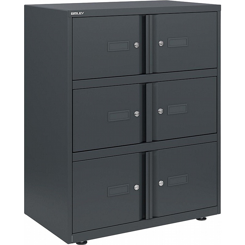 Bisley Essentials 6 Person Metal Office Lockers - Office Storage