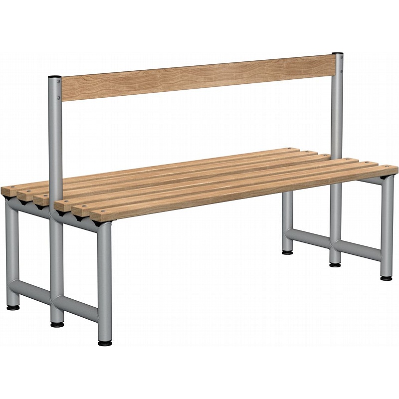 Stellar Probe Double Wooden Slat Changing and Cloakroom Bench Seats - School Furniture