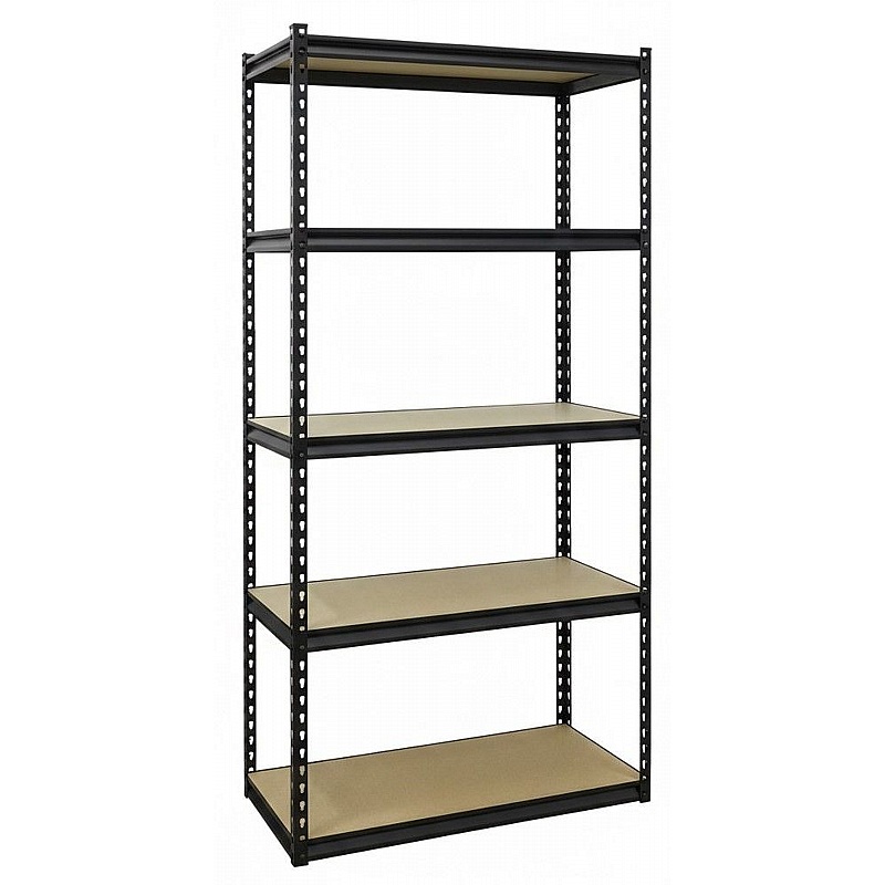 RackIt 340kg Boltless Black 5 Tier Shelving - Office Storage