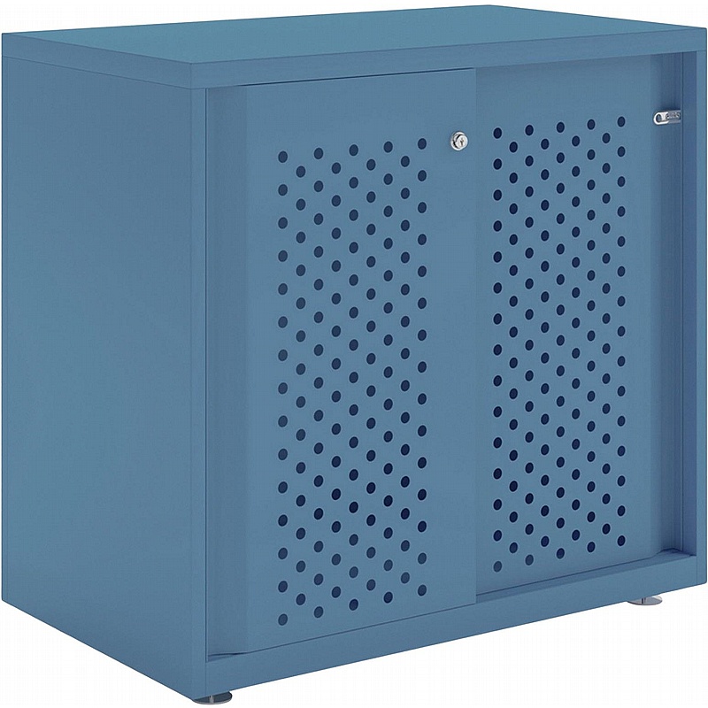 Bisley Glide Sliding Perfo Door Metal Office Cupboards - Office Storage