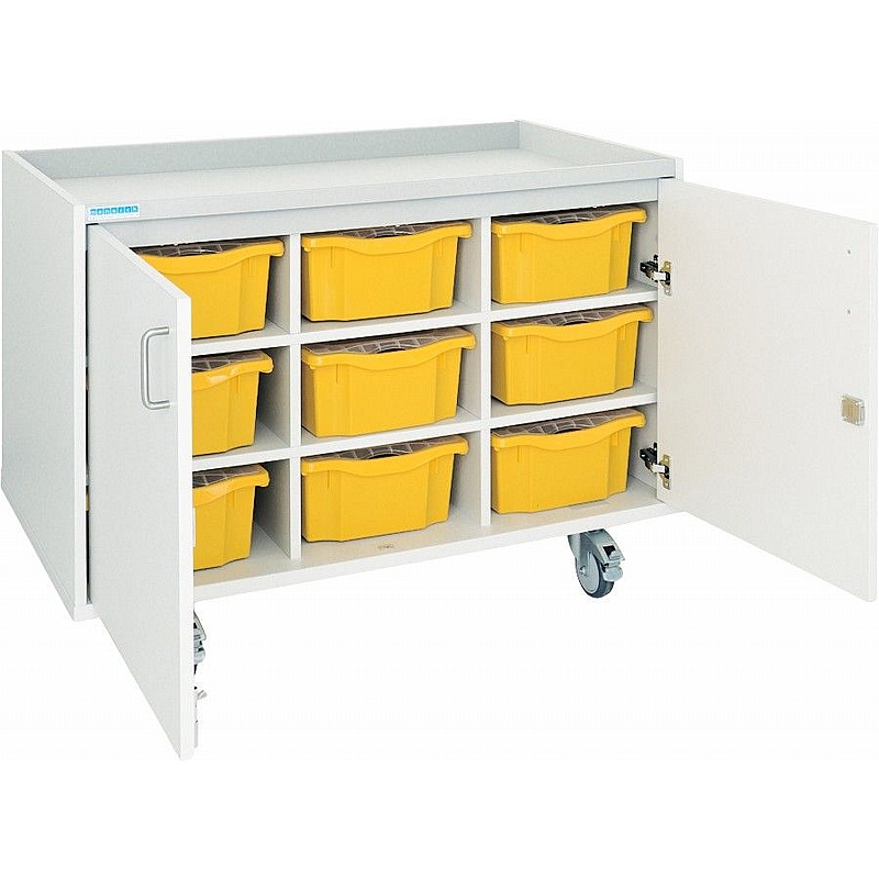 Premium 9 Tray STEM Charging and Storage Trolley - School Furniture