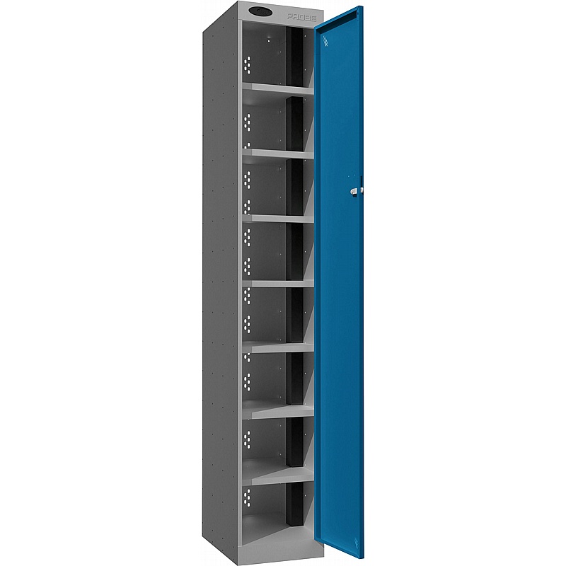 Stellar PowerBox Probe 8 Compartment Laptop and Tablet Charging Cupboard with Hasp and Staple Lock - Office Storage