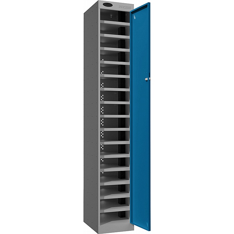 Stellar PowerBox Probe 16 Compartment Laptop and Tablet Charging Cupboard with Manual Combination Lock - Office Storage