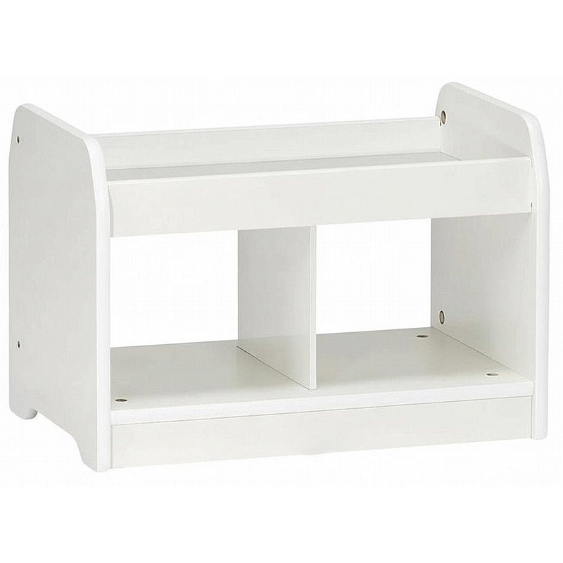 Blanco Compact Low Mirror Storage Unit - School Furniture