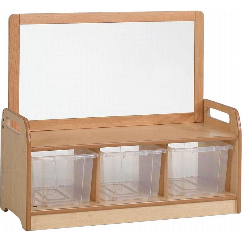 Tidy Tots Nursery Low Level Storage Unit with Whiteboard - School Furniture