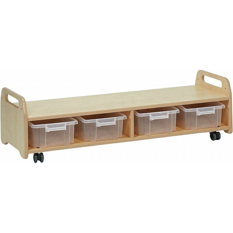 Arts and Design 4 Station Low Storage Trolley - School Furniture