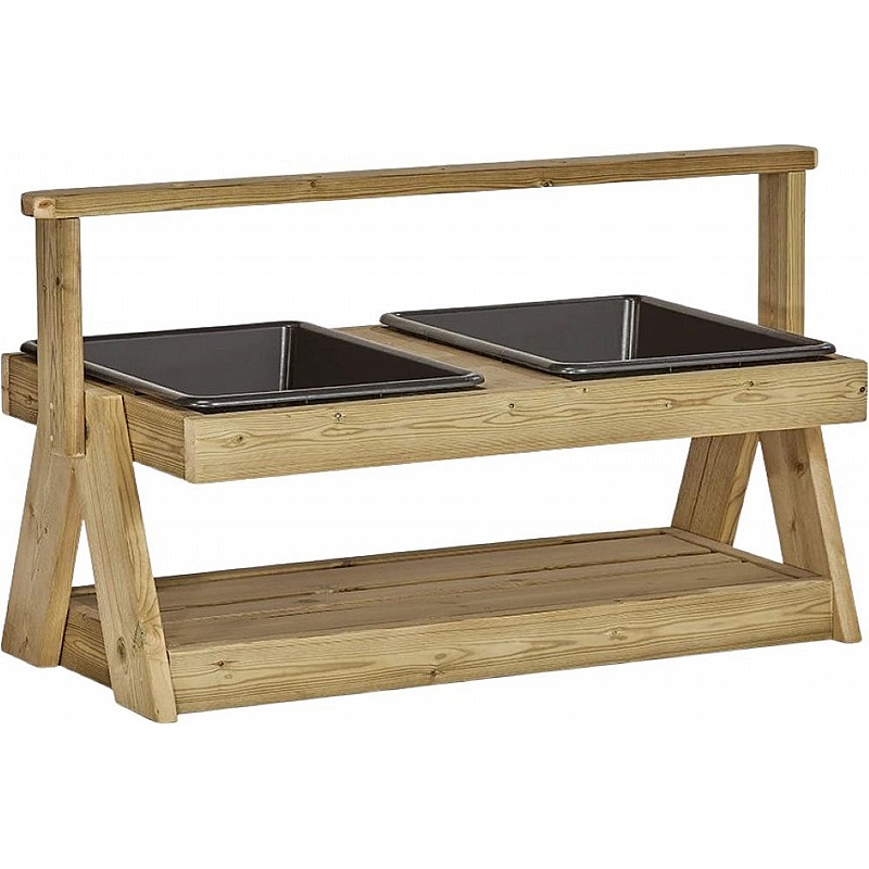 Adventure Tots Nursery Outdoor Double Sand & Water Station - School Furniture