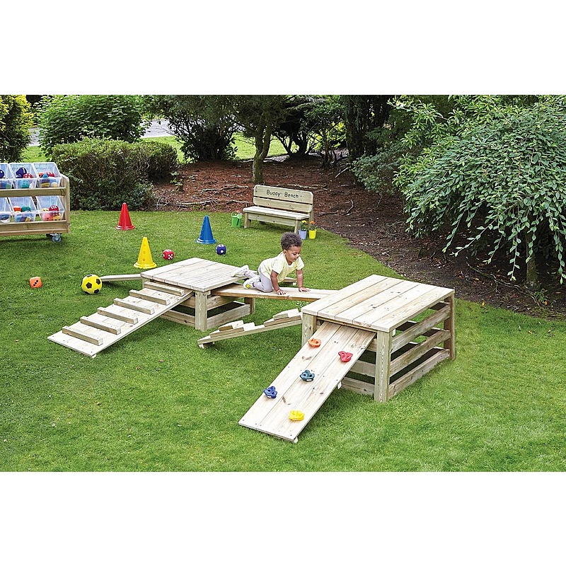Adventure Tots Nursery Outdoor Climbing Set - School Furniture