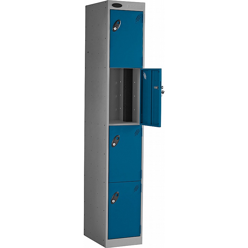 PowerBox Probe 4 Compartment High Capacity Charging Lockers with Cam Lock - Office Storage
