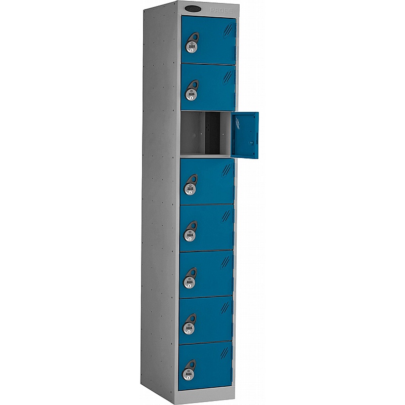 PowerBox Probe 8 Compartment Laptop and Tablet Charging Lockers with Manual Combination Lock - Office Storage