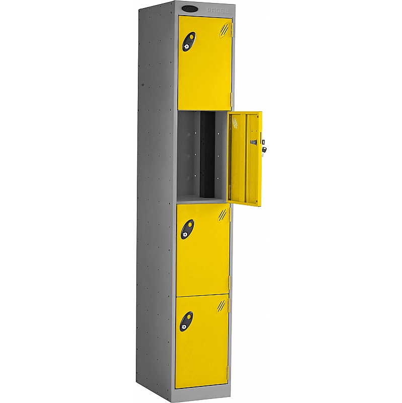 PowerBox Probe Equinox 4 Compartment High Capacity Charging Lockers with Cam Lock - Office Storage