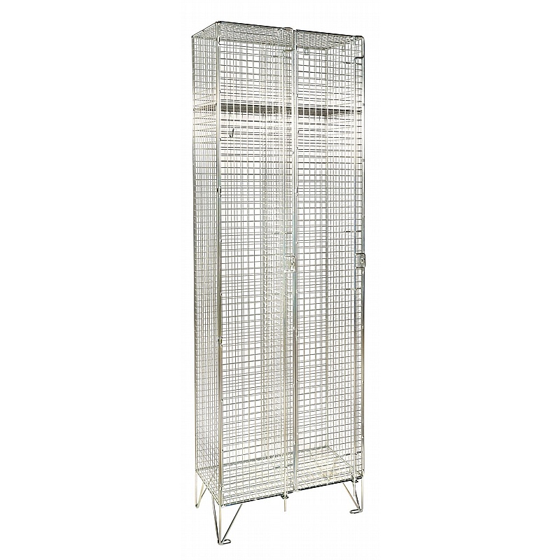 Ventra Premium Nest of 2 Wire Mesh Lockers - Office Storage