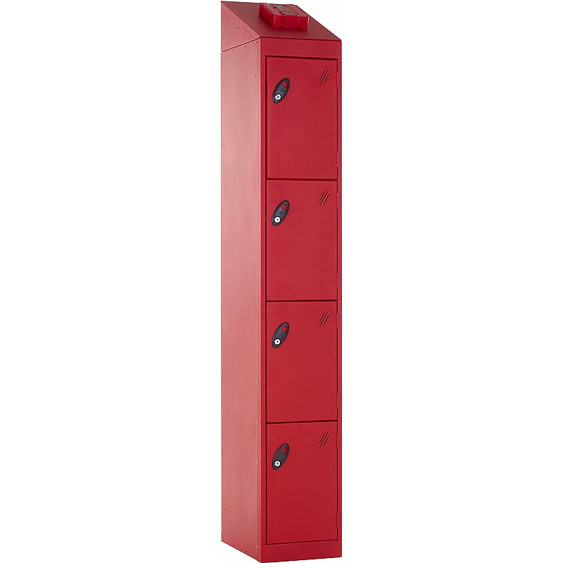 Stellar Probe AF-X Fire Suppression 4 Compartment Charging Lockers with Cam Lock - Office Storage