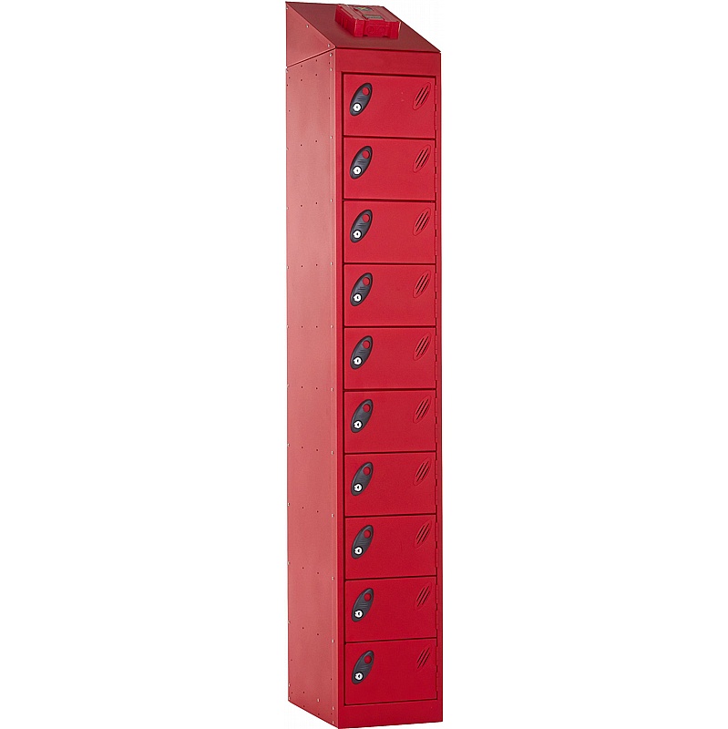 Stellar Probe AF-X Fire Suppression 10 Compartment Charging Lockers with Cam Lock - Office Storage