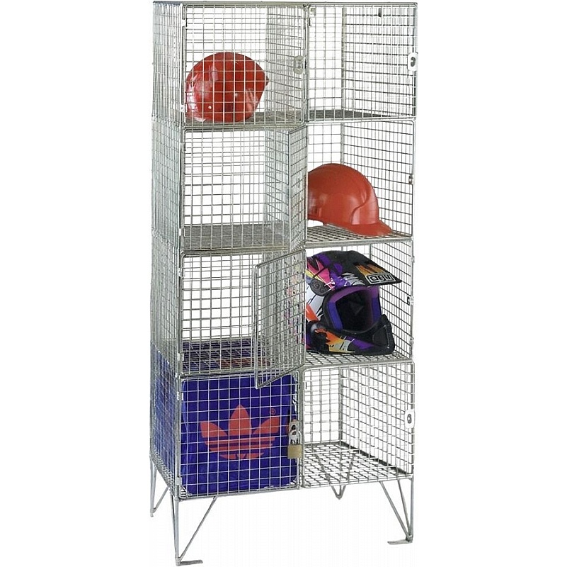 Ventra Premium 8 Person Wire Mesh Personal Effects Lockers - Office Storage
