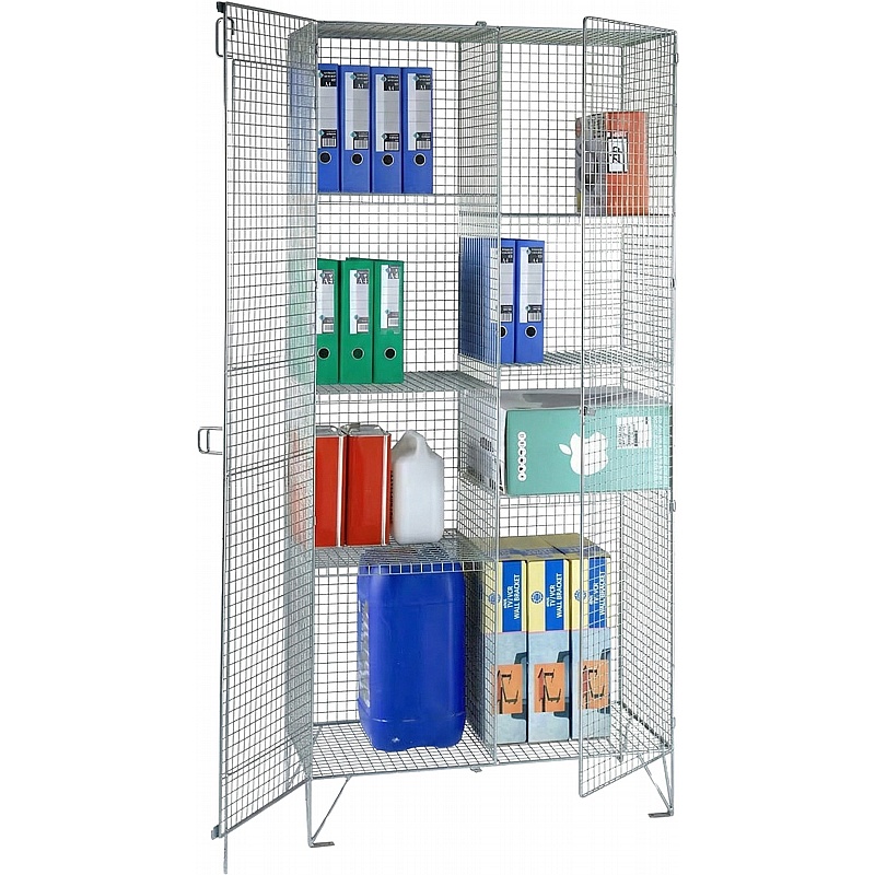 Ventra Premium Wire Mesh Double Door Compartment Cupboards - Office Storage