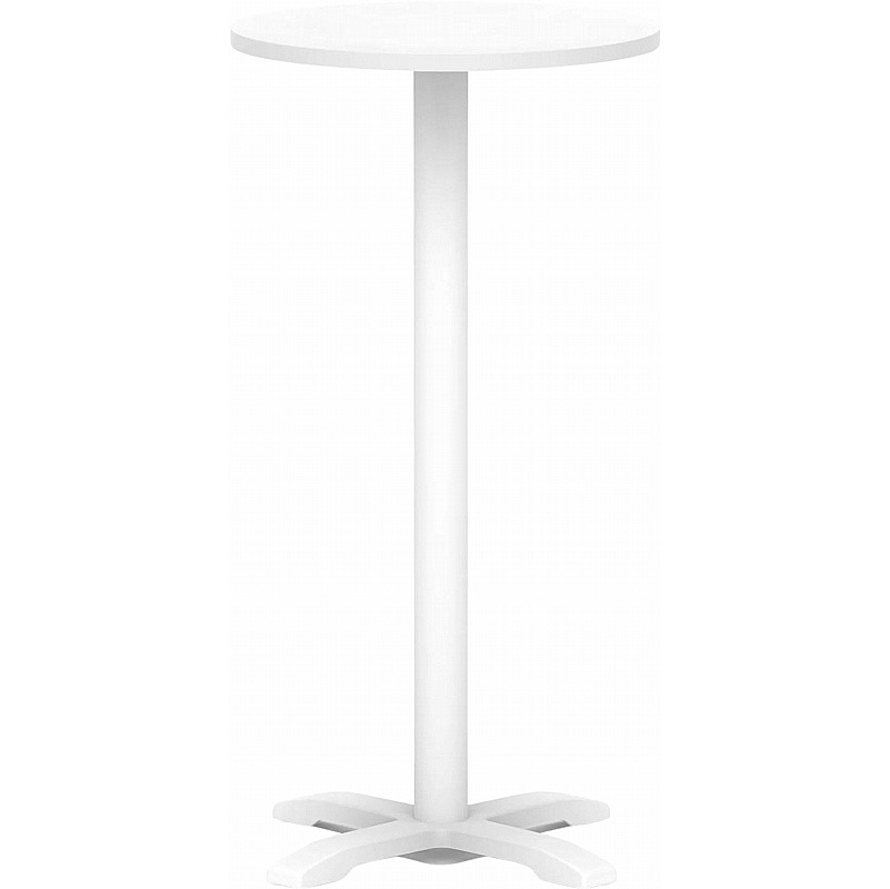 Italia Cross Base Tall Round Breakout and Canteen Table - Meeting Room
